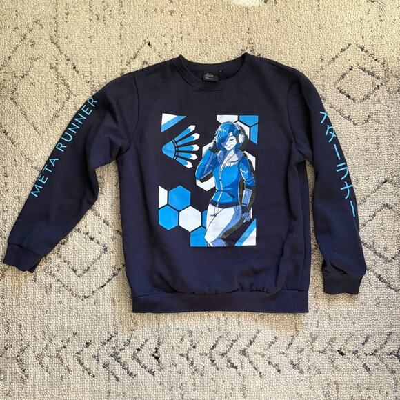 Meta Runner Tari Sweatshirt Adult Size M Blue (SMG4) (Season 2, 2020) RARE - Picture 1 of 8